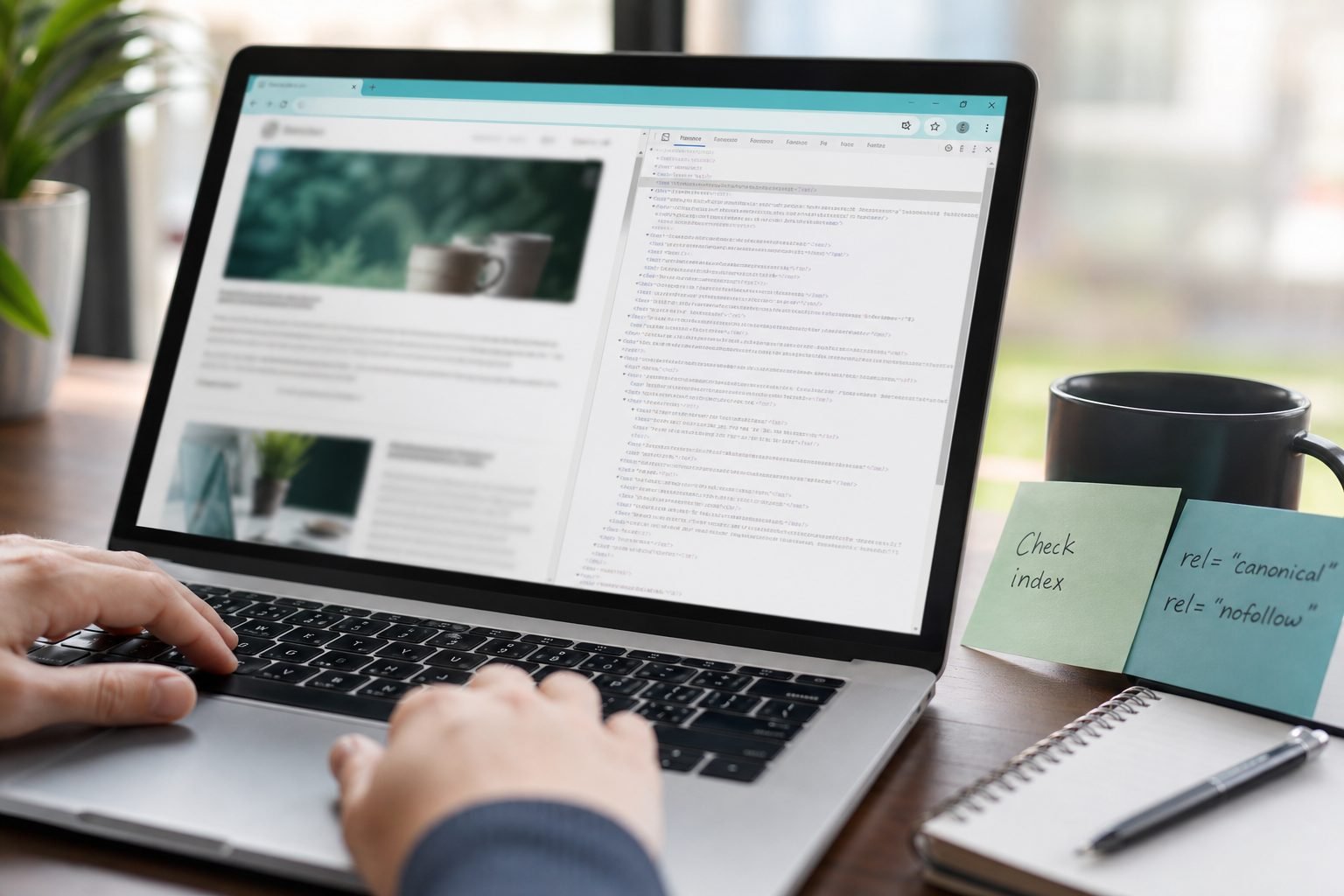 Inspecting a live guest-post link and its HTML attributes